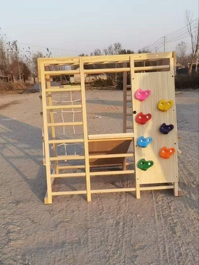 Kids Montessori Wooden Climbin - Kids Outdoor Climbing Frame review and price