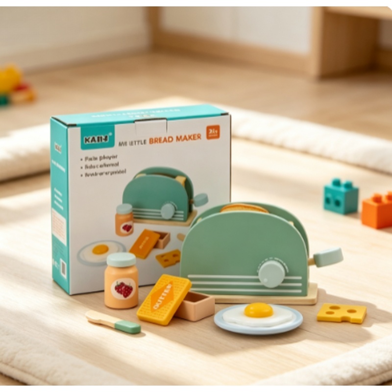Wooden Simulation Toaster Toy  - Kids Outdoor Kitchen Accessories review and price