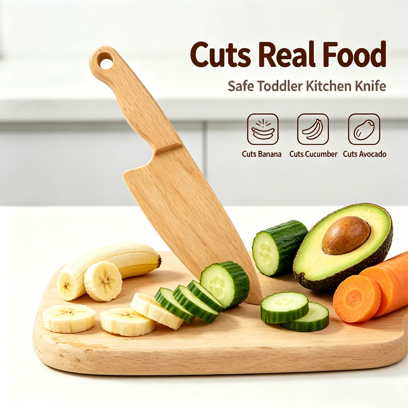 Wooden Kids Knife for Cooking  - Kids Outdoor Kitchen Accessories review and price