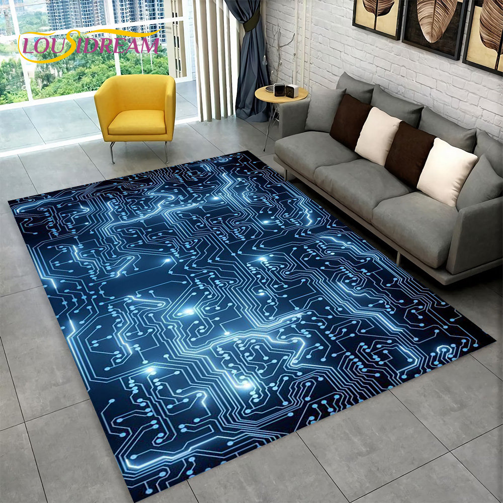 3D Chip Circuit Board Area Rug - Kids Outdoor Area review and price