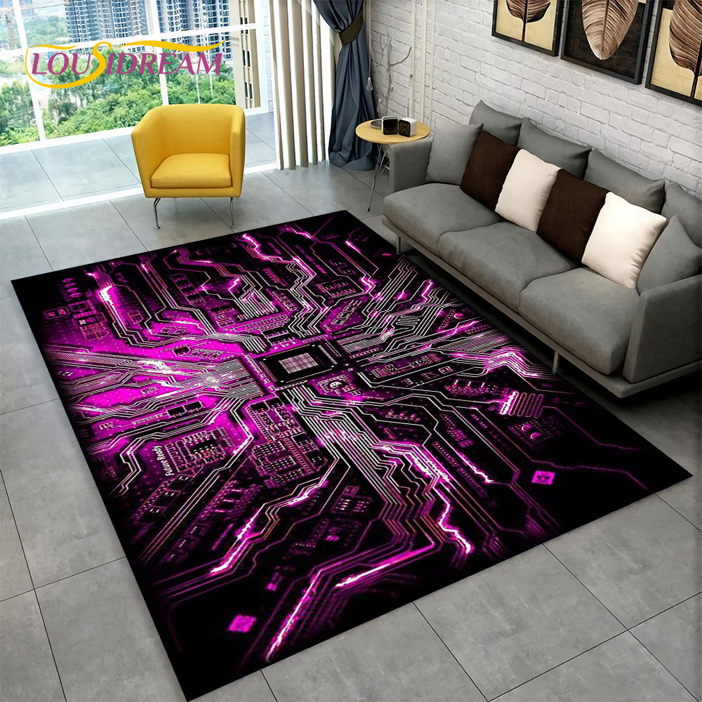 3D Chip Circuit Board Area Rug - Kids Outdoor Area review and price