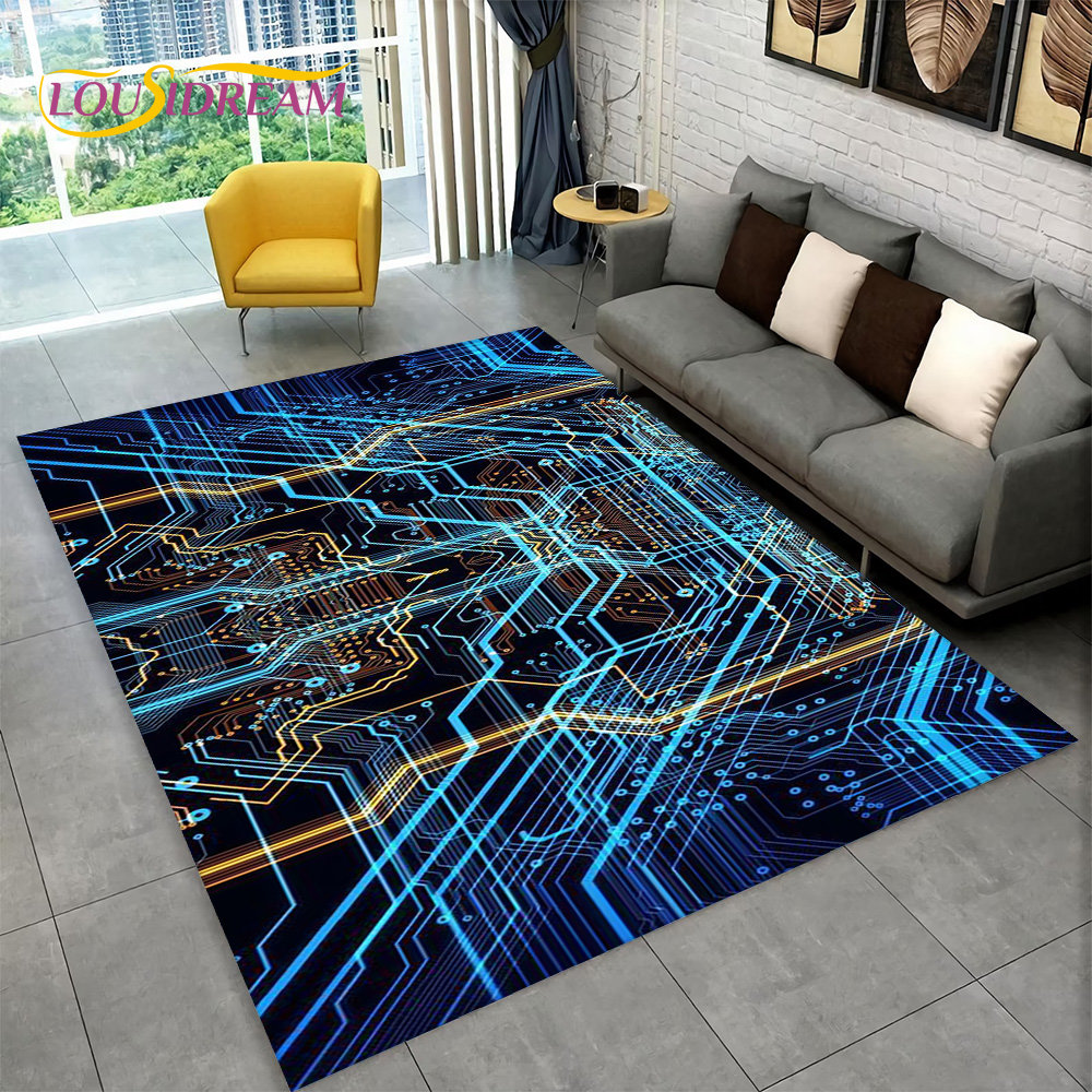 3D Chip Circuit Board Area Rug - Kids Outdoor Area review and price