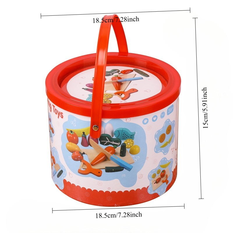 Wooden Fruit Vegetable Cutting - Kids Outdoor Kitchen Accessories review and price